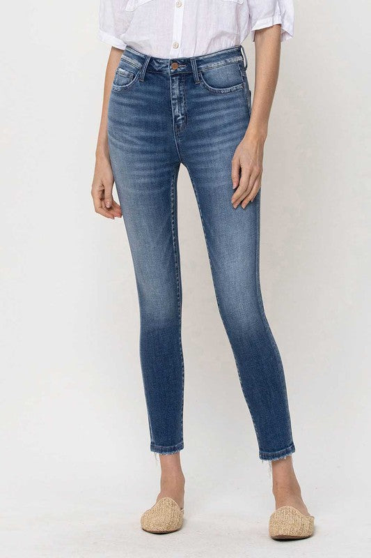 High Rise Crop Skinny