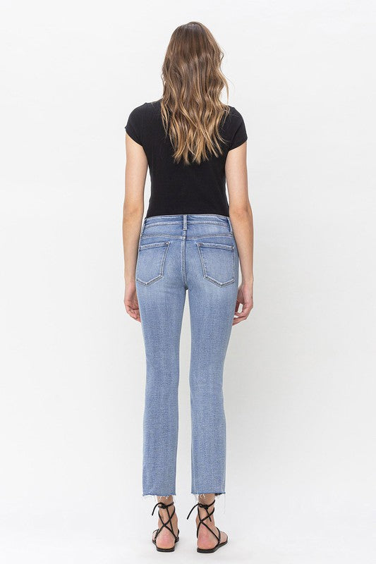 Mid Rise Kick Flare Jeans