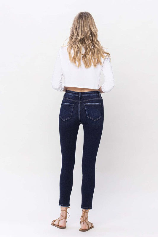 High Rise Ankle Skinny Jeans