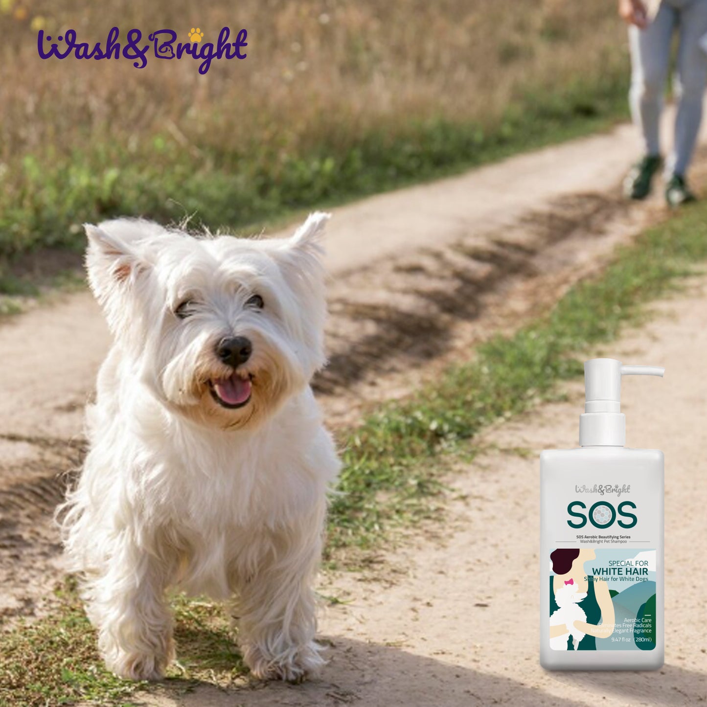 SOS Shiny Hair for White Dogs Pet Shampoo